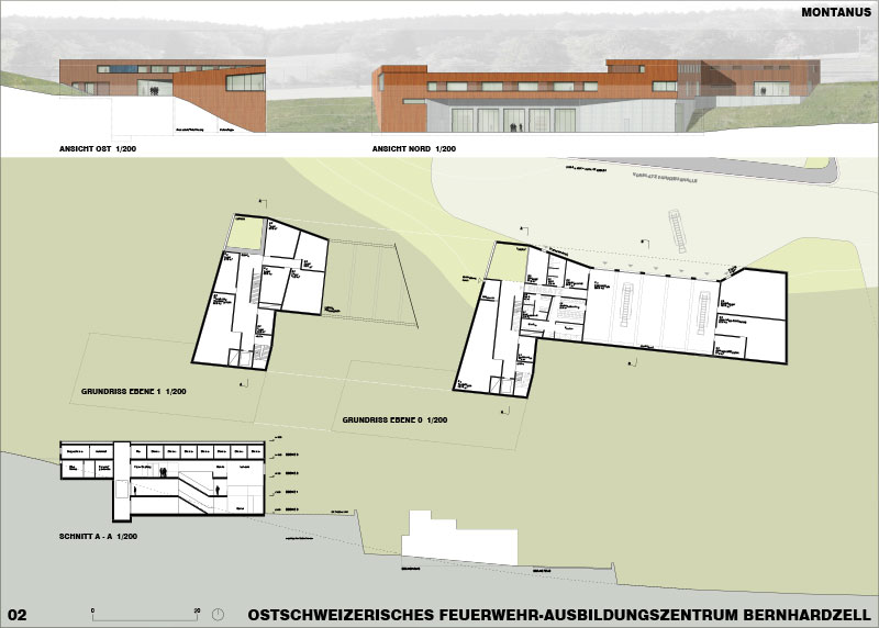 Fahr Architekt Hannover - Feuerwehr Ausbildungszentrum <small>Bernhardzell Schweiz</small>